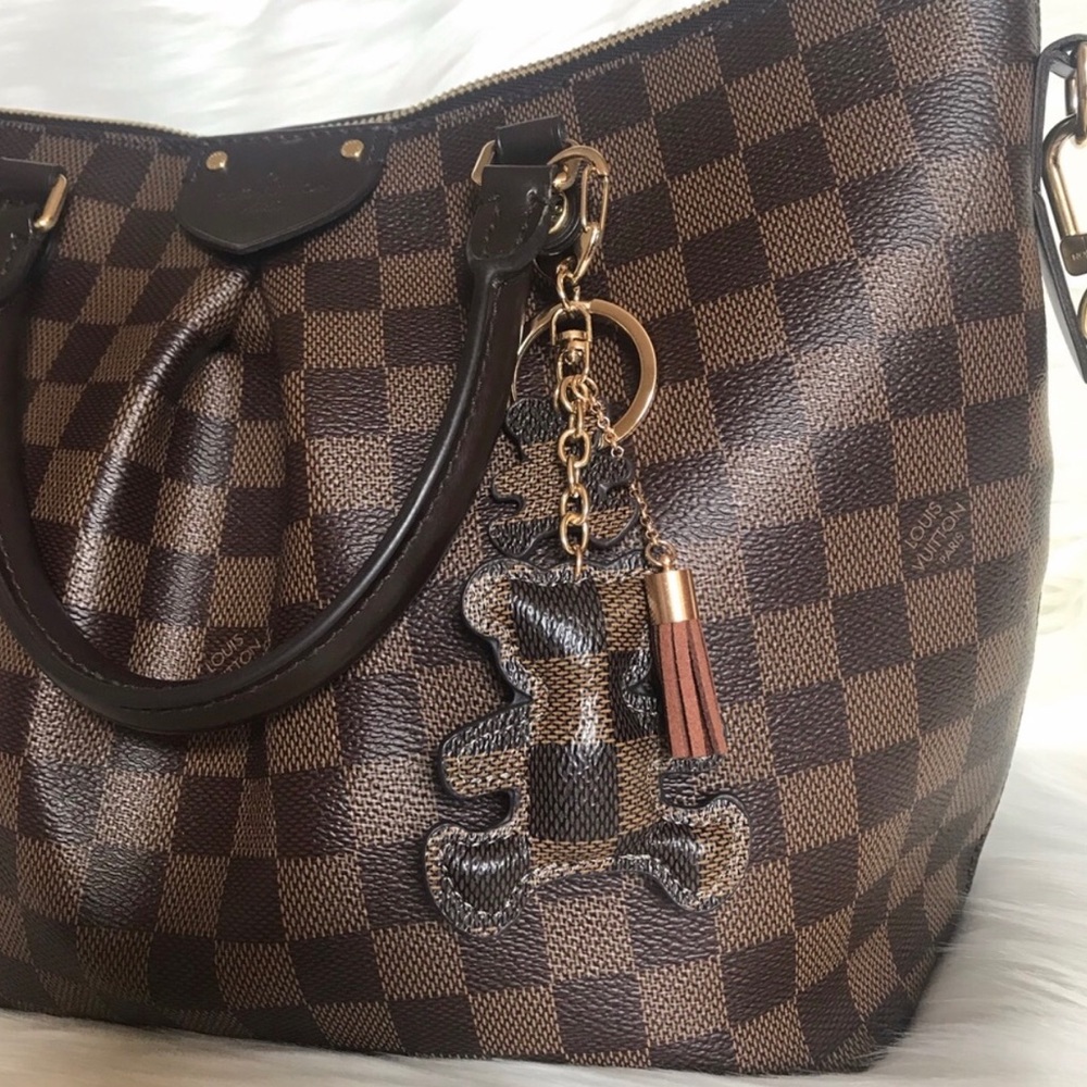 Faux Leather Tassel Bear Purse Charm - Picture 3 of 3